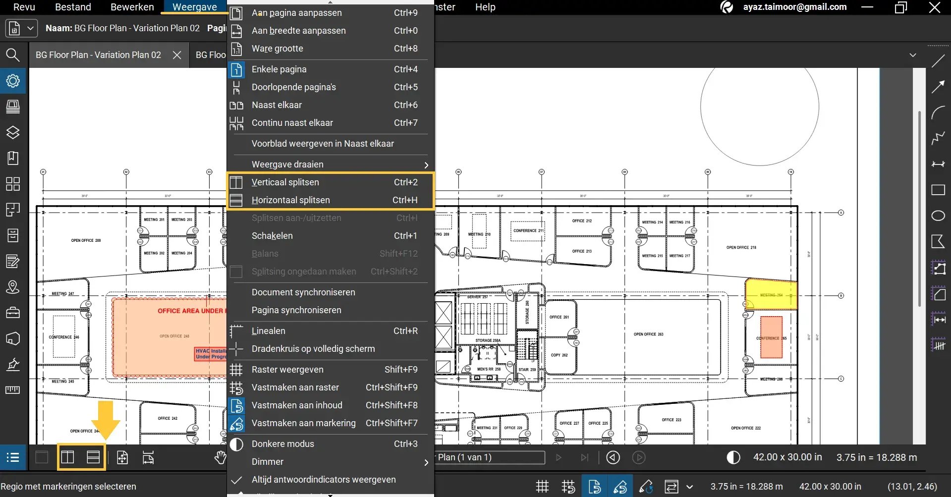 Meerdere-of-Splitsen-Weergave-functie-in-Bluebeam-Revu-01